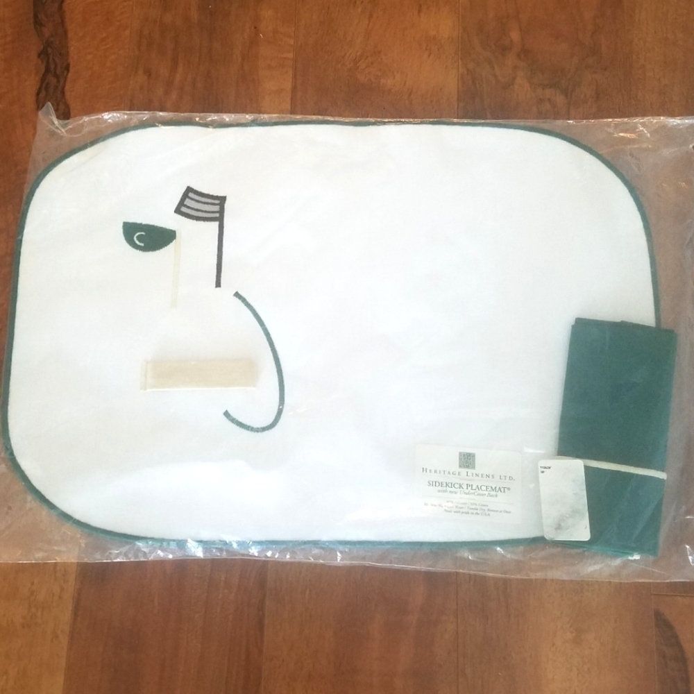 NWT Vintage Heritage Linen Sidekick Placemat Golf